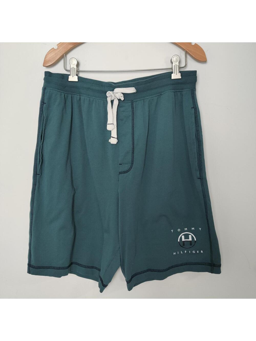 Tommy Hilfiger Sleepwear Shorts Men’s Medium Green Cotton Blend Loungewear